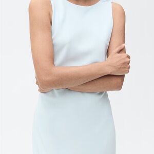 Elegant Sleeveless Light Blue Dress